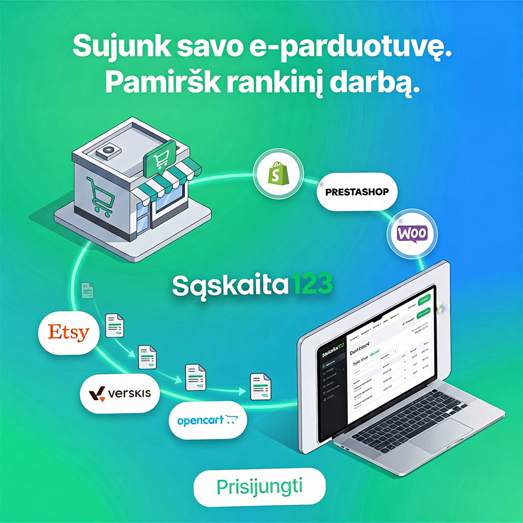 Sąskaita123 Facebook ad: -10% visiems planams