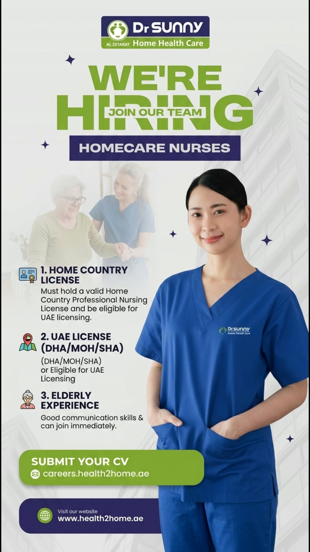 Al Zeyarat Home Healthcare Centre - health2home Facebook ad: Home Care Nurse