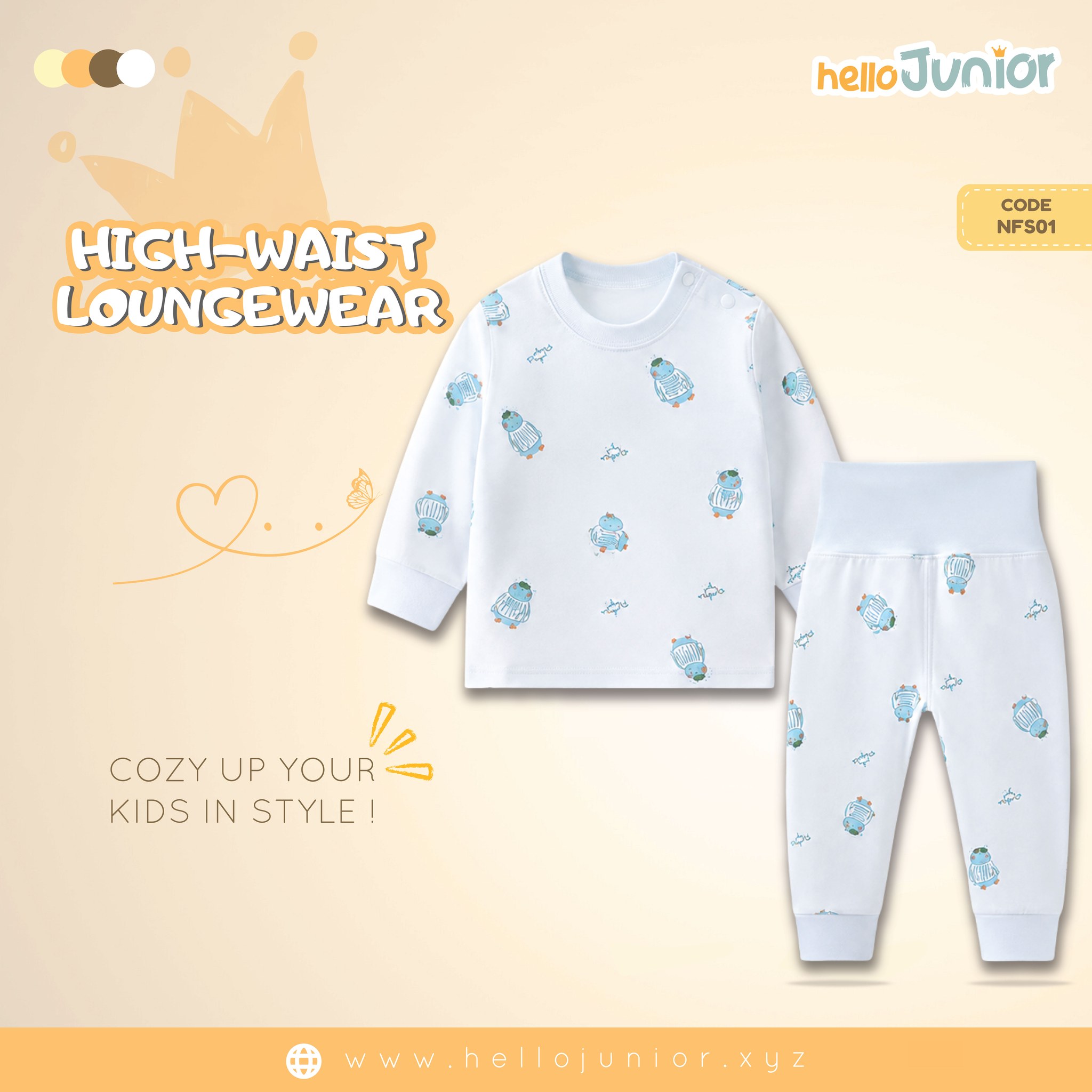 Hello Junior Facebook ad: Keep your little one cozy and comfortable all…