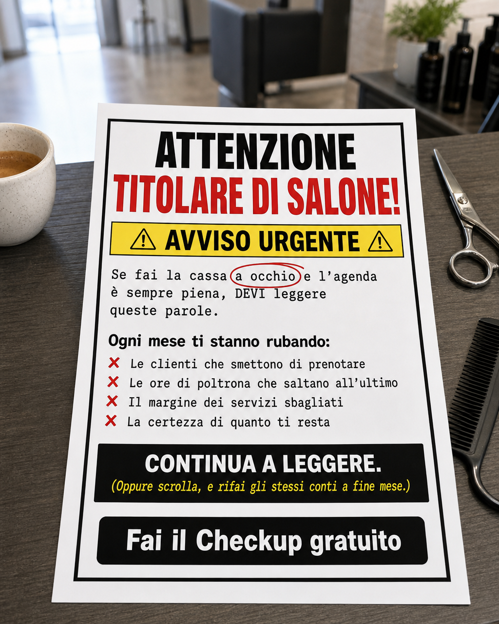 WeGest Facebook ad: Le clienti smettono di prenotare?