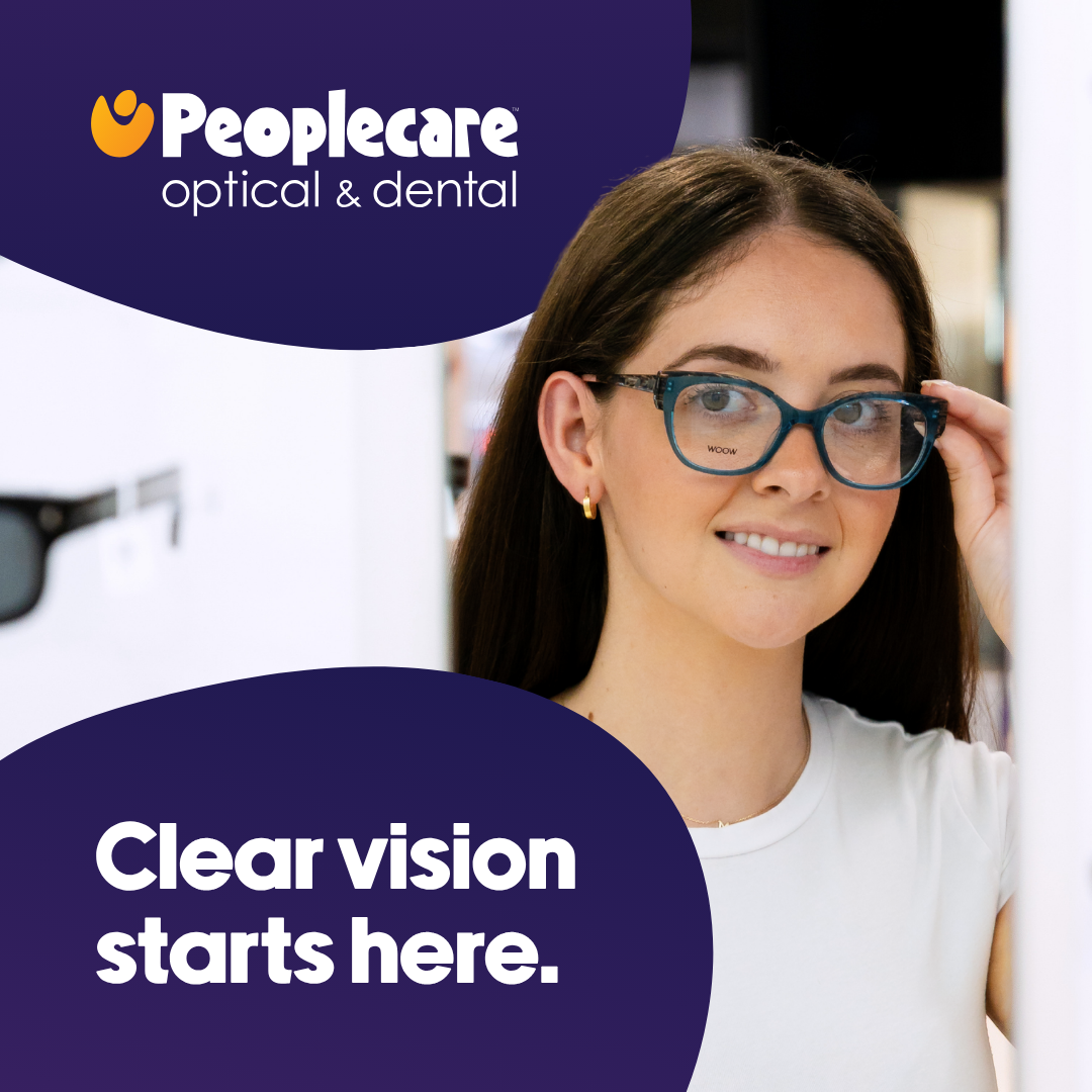 Peoplecare Optical & Dental Facebook ad: Clear vision starts here.