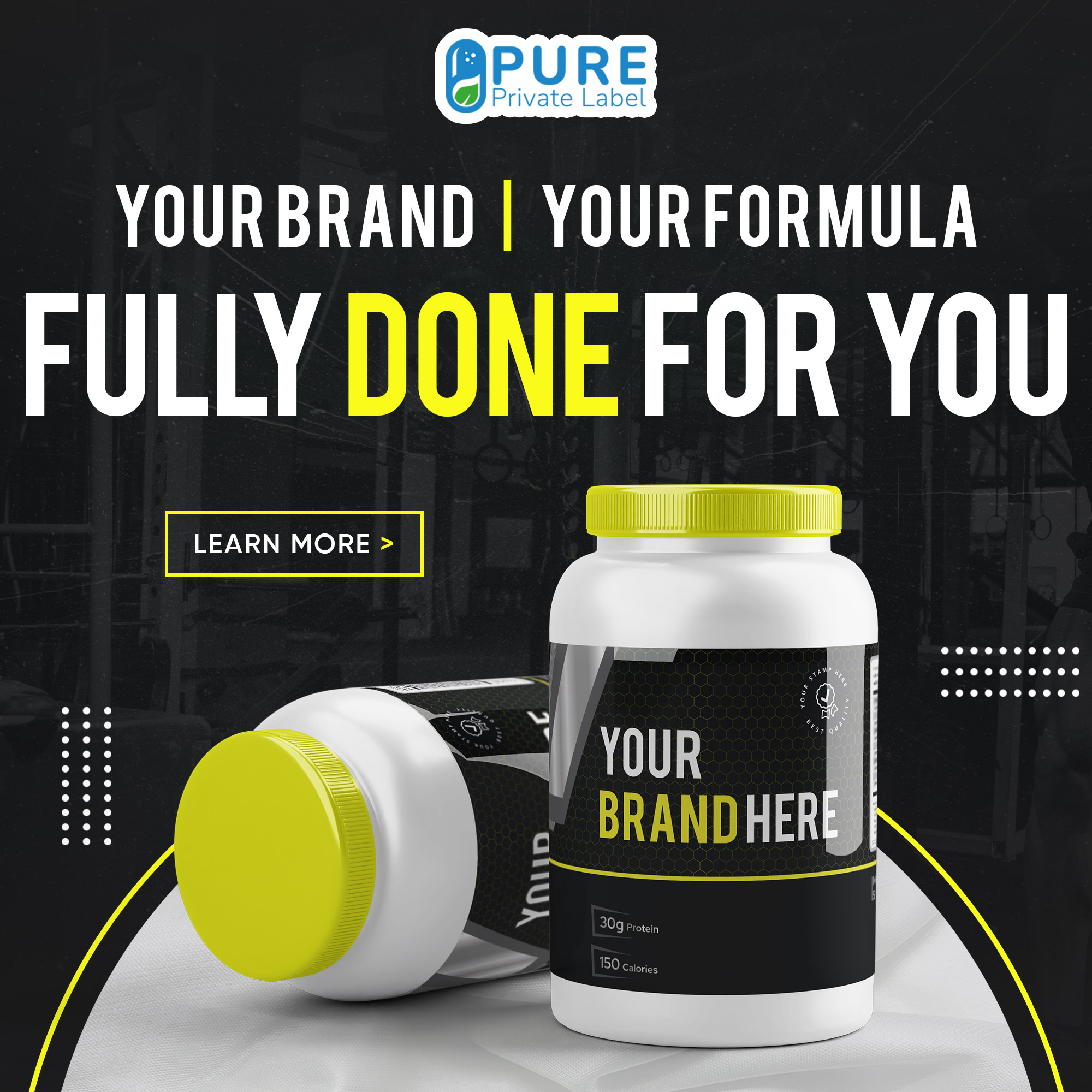 PURE Private Label Facebook ad