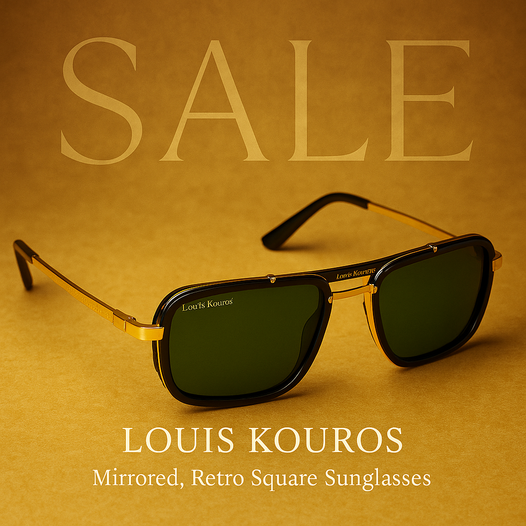 Louis Kouros Sunglasses Facebook ad: LOUIS KOUROS Mirrored, Night Vision, Toughened Glass Lens…