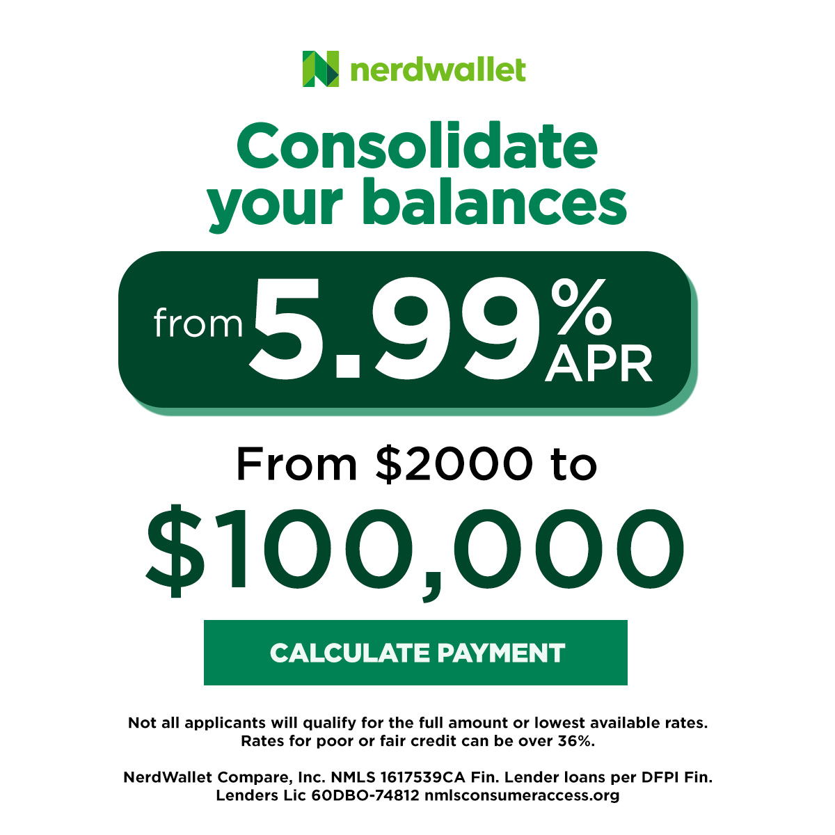 NerdWallet Facebook ad