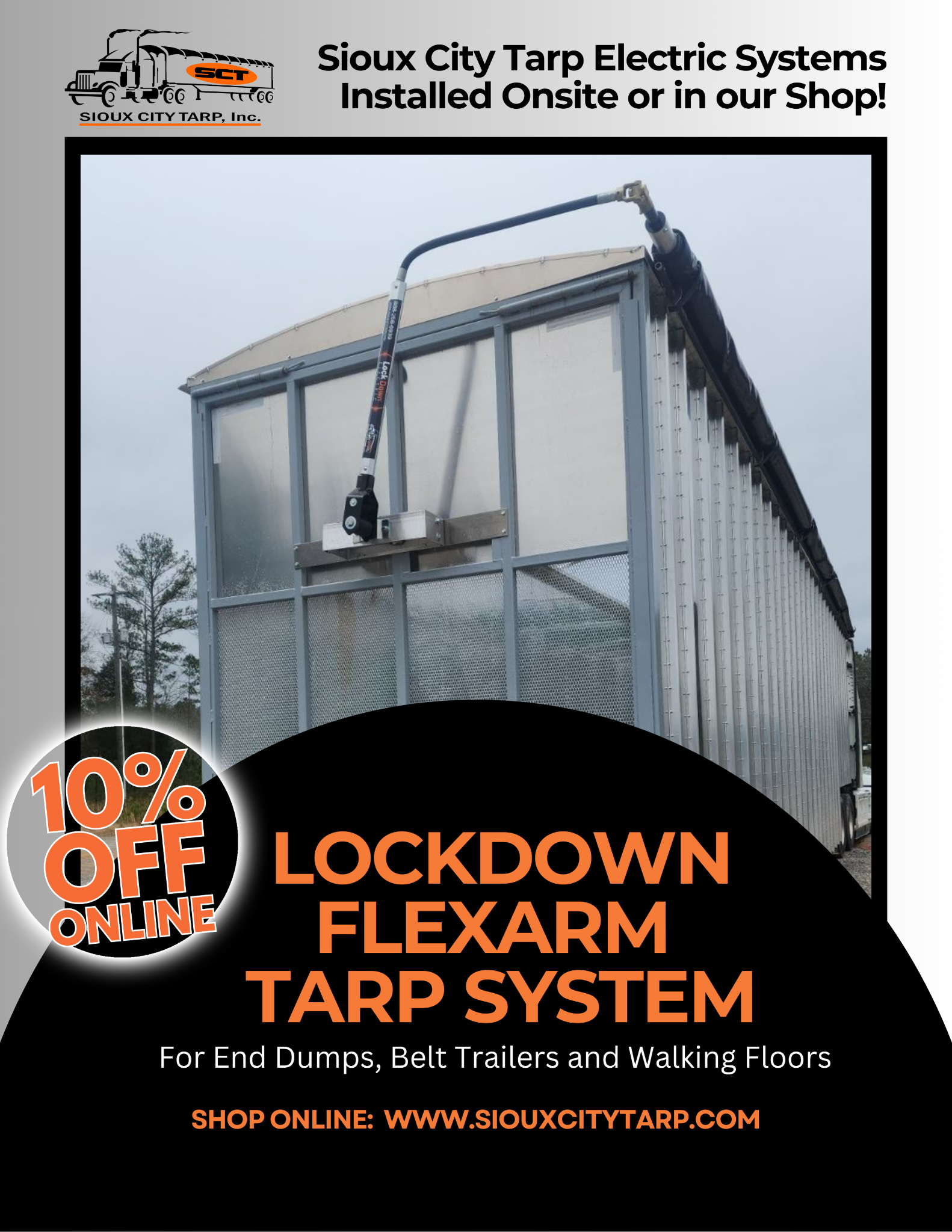 Sioux City Tarp Facebook ad: Upgrade your End Dump, Belt Trailer, Walking Floor…