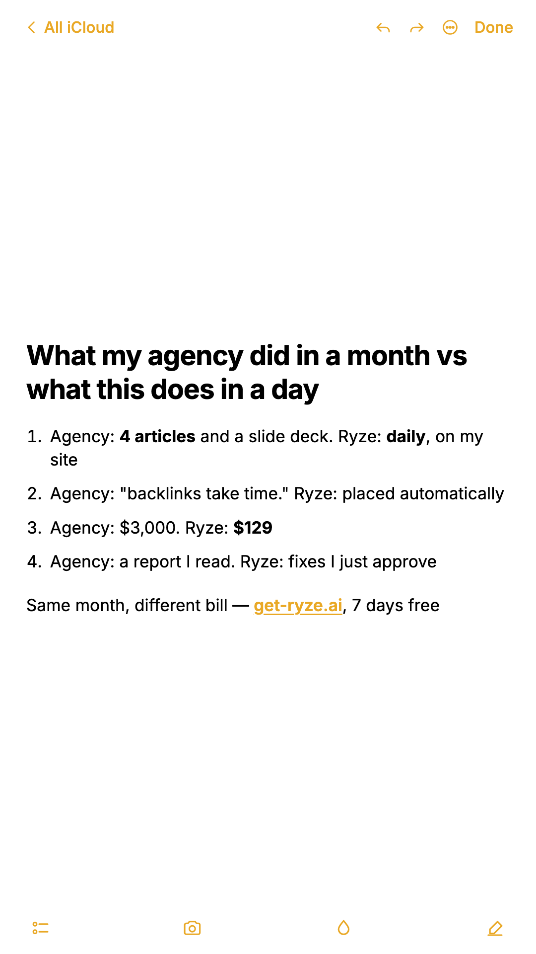 Ryze AI Facebook ad