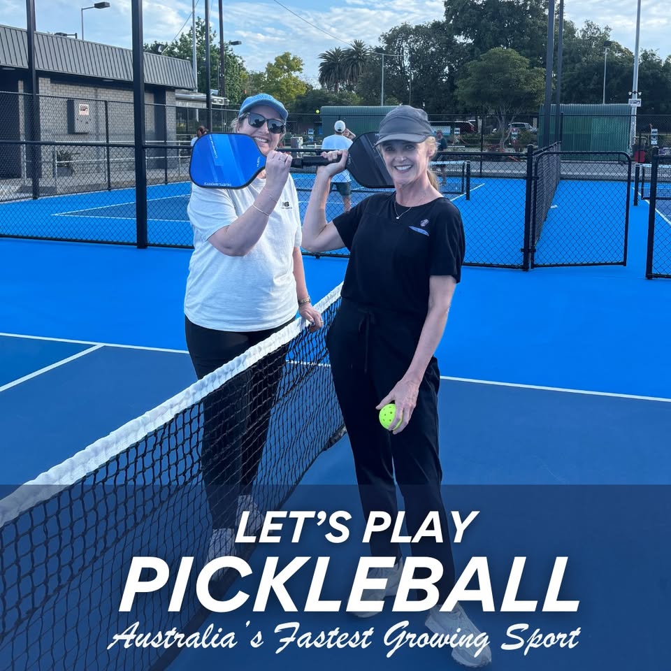 Pickle Park Caulfield Facebook ad: LET’S PLAY PICKLEBALL