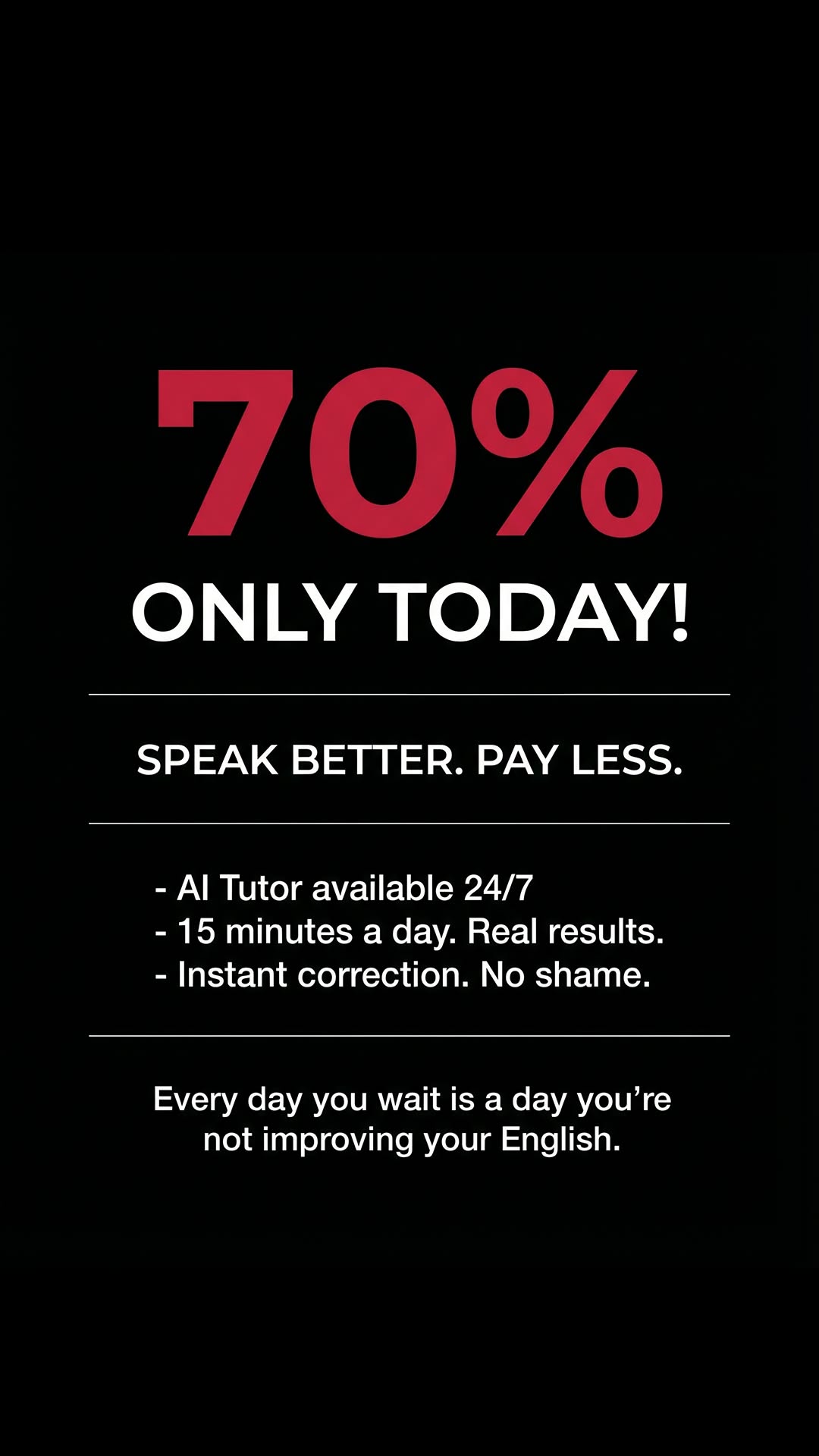Loora: AI English Tutor Facebook ad