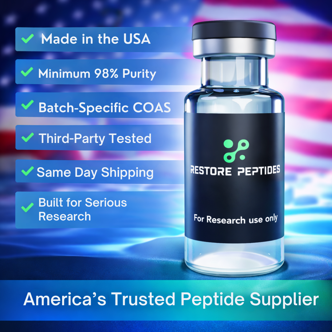 Restore Peptides Facebook ad: Research Peptides Only