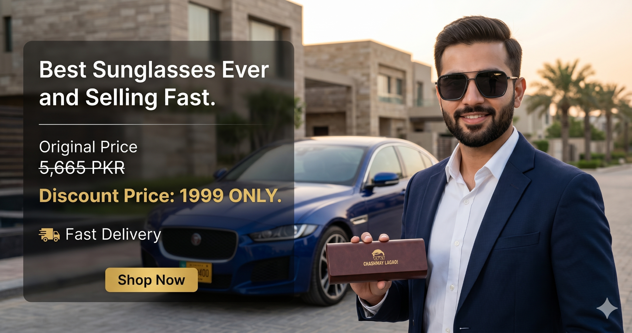 Chashmay Lagao Facebook ad: Luxury Sunglasses, Only 1,999 PKR