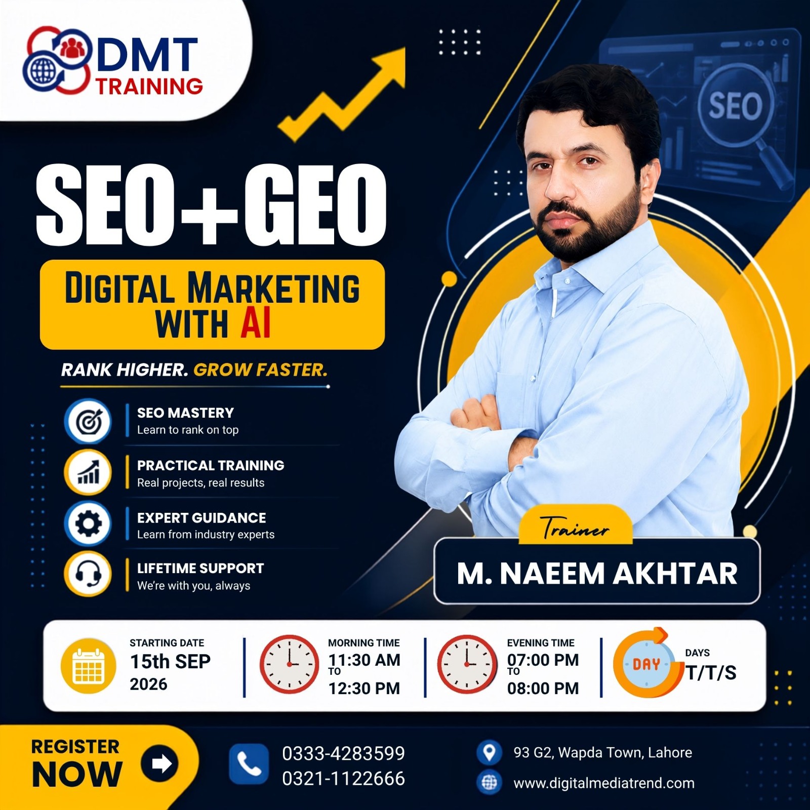 DMT, Digital Marketing Services & Training, Lahore Facebook ad