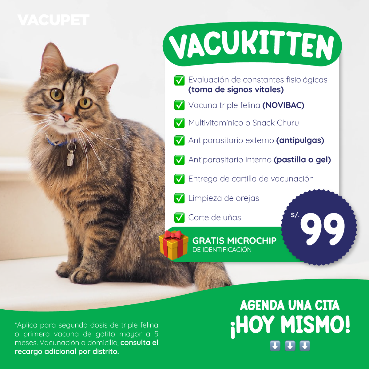 Vacupet - Veterinarios a domicilio Facebook ad: ¡Vacúnalo Hoy!