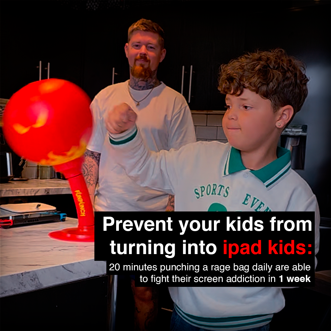 Funpunch ORG Facebook ad: Strong Kids. Not Screen Kids