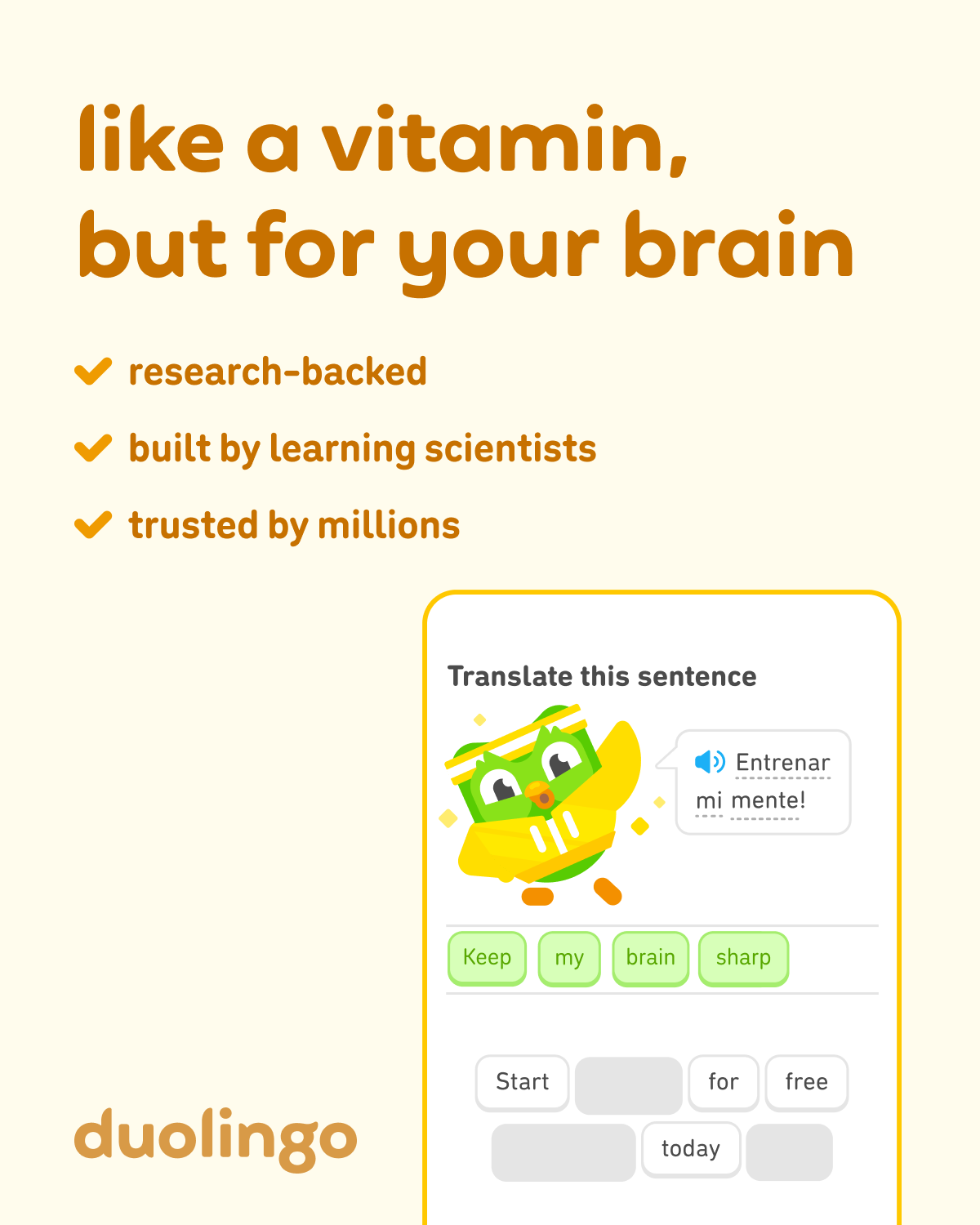 Duolingo Facebook ad