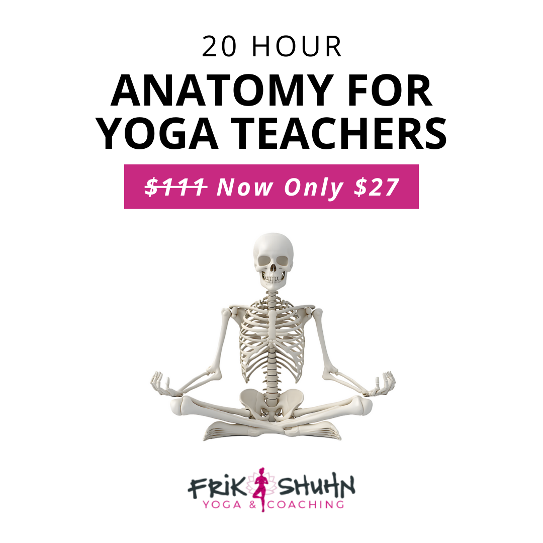 Frik-Shuhn Yoga & Coaching Facebook ad: Learn Anatomy for Yoga Teachers