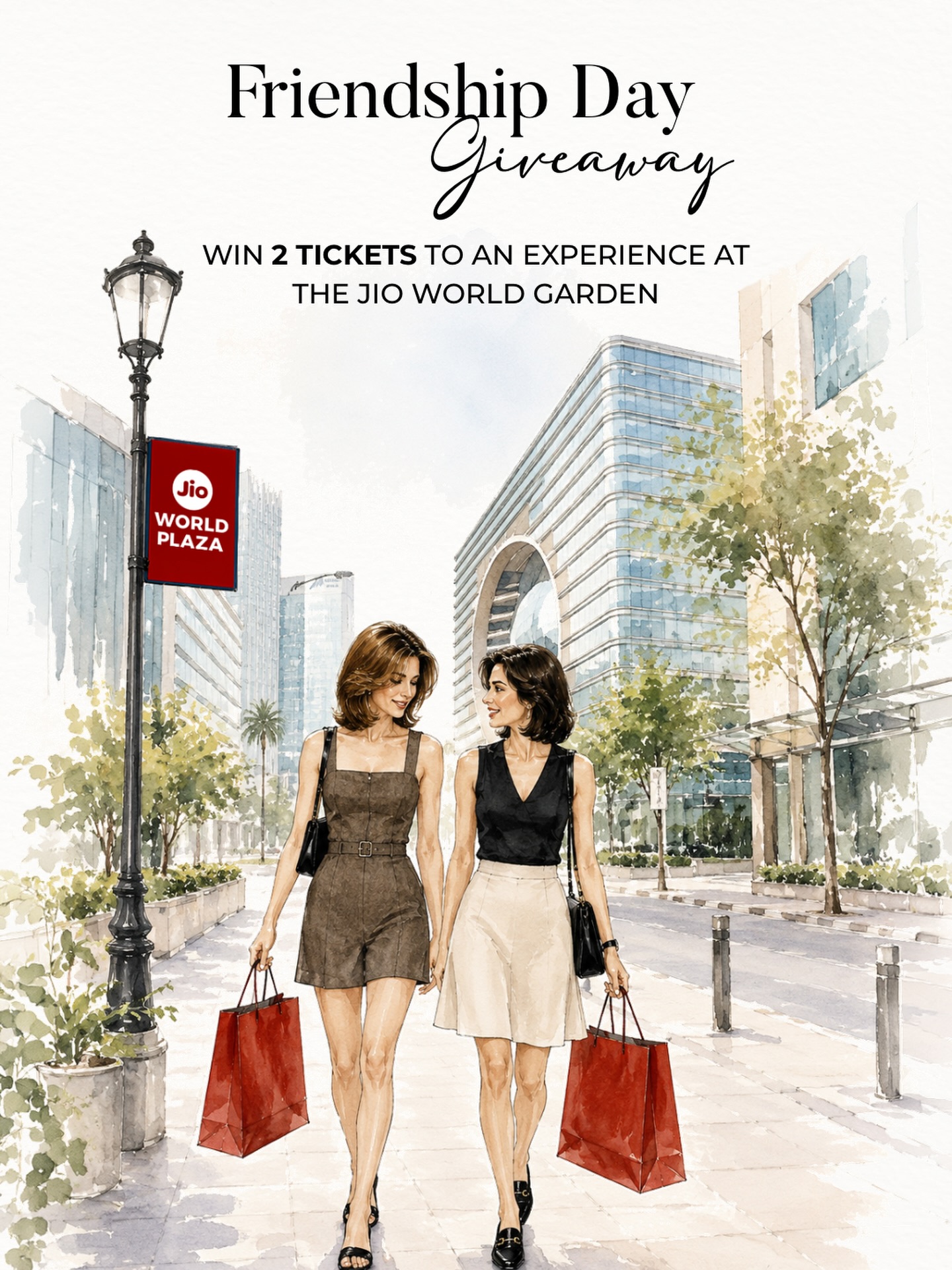 Jio World Plaza Facebook ad: Friendship Day Giveaway!