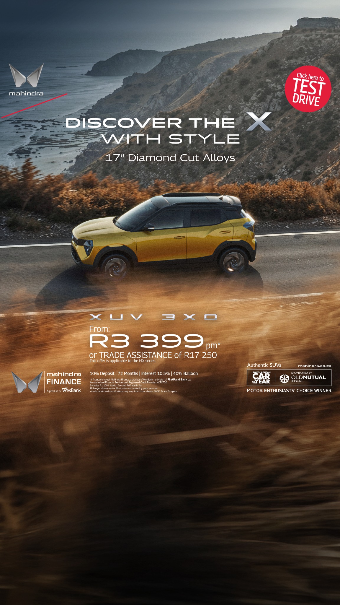 Mahindra South Africa Facebook ad from Mar 1, 2026