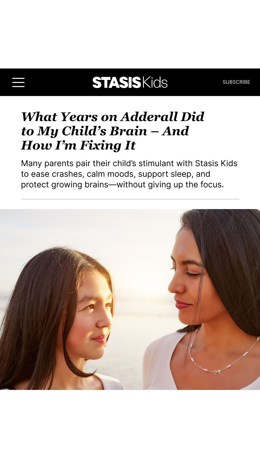 Stasis Kids Facebook ad