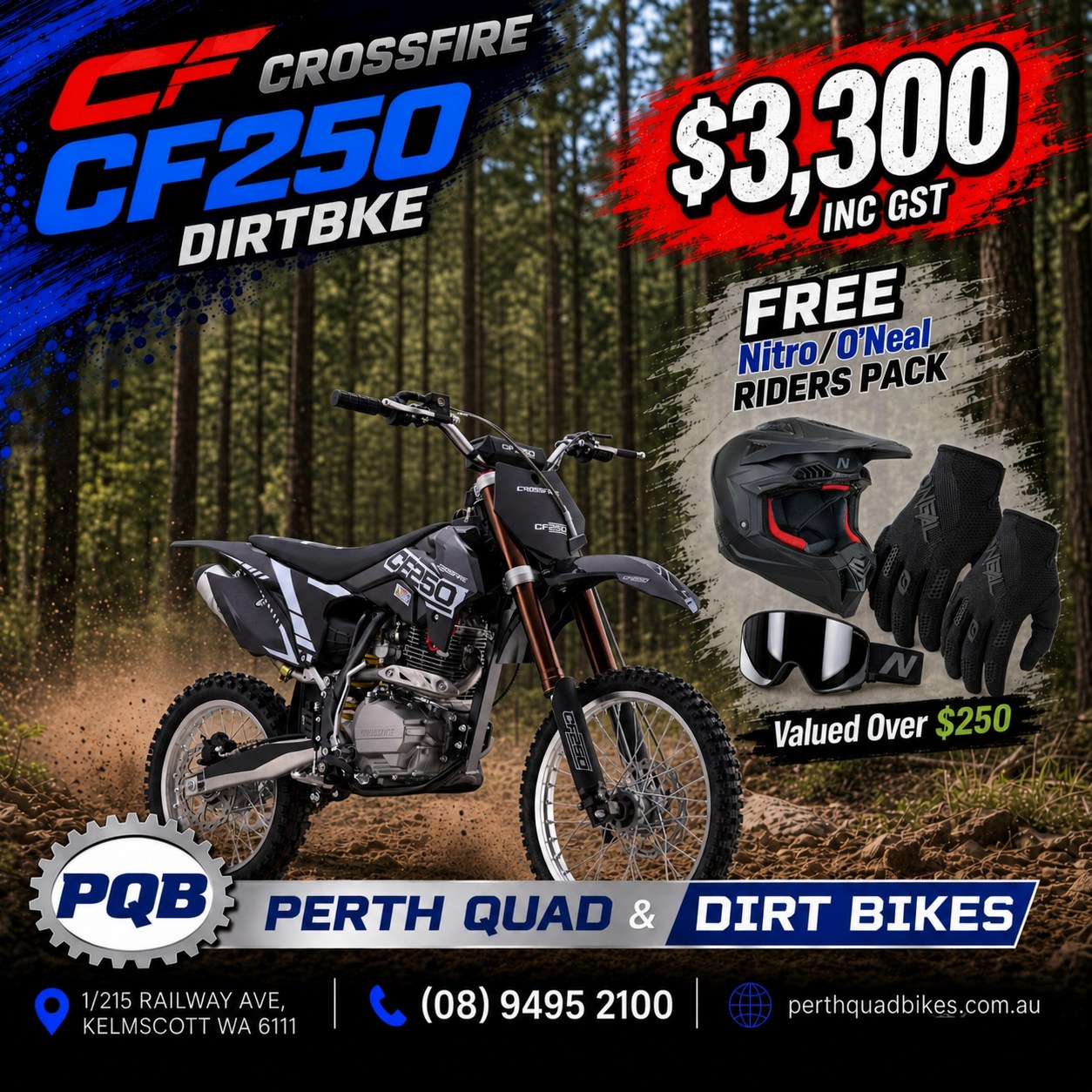 Perth Quad Bikes Facebook ad from Sep 3, 2026