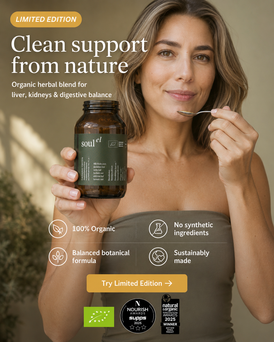 Soulel UK Facebook ad: Your daily botanical ritual
