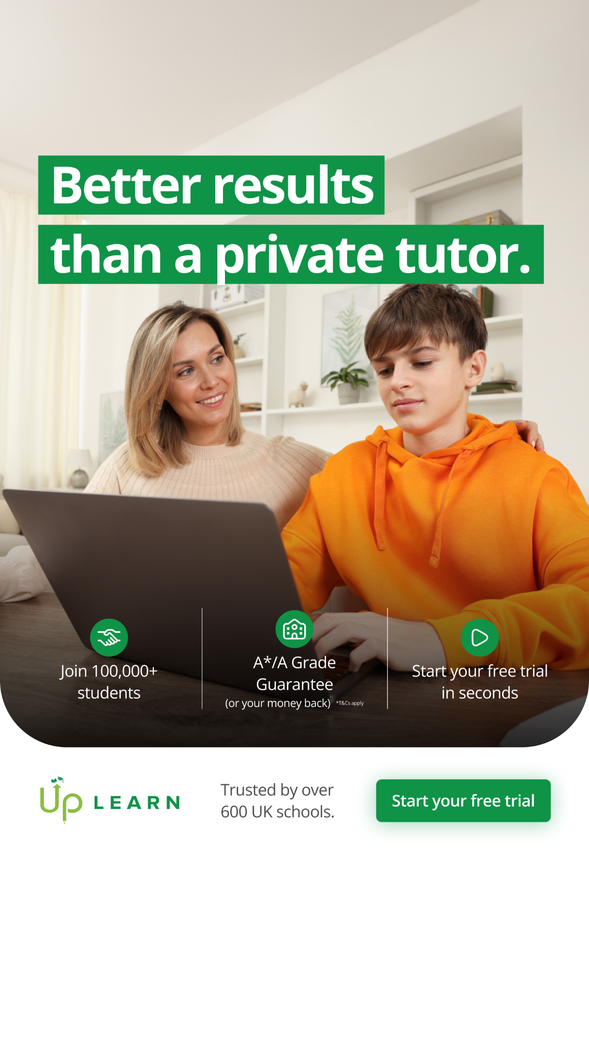 Up Learn Facebook ad