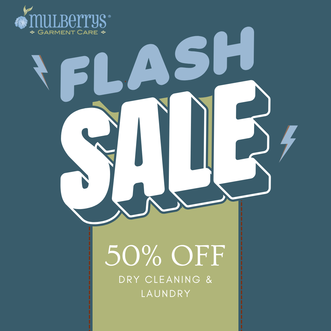 Mulberrys Garment Care Facebook ad: Fresh Clothes. 50% Off.