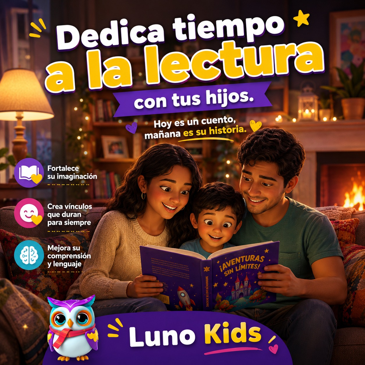 Luno Kids Facebook ad: Luno Kids, Libros ilustrados personalizados para niños