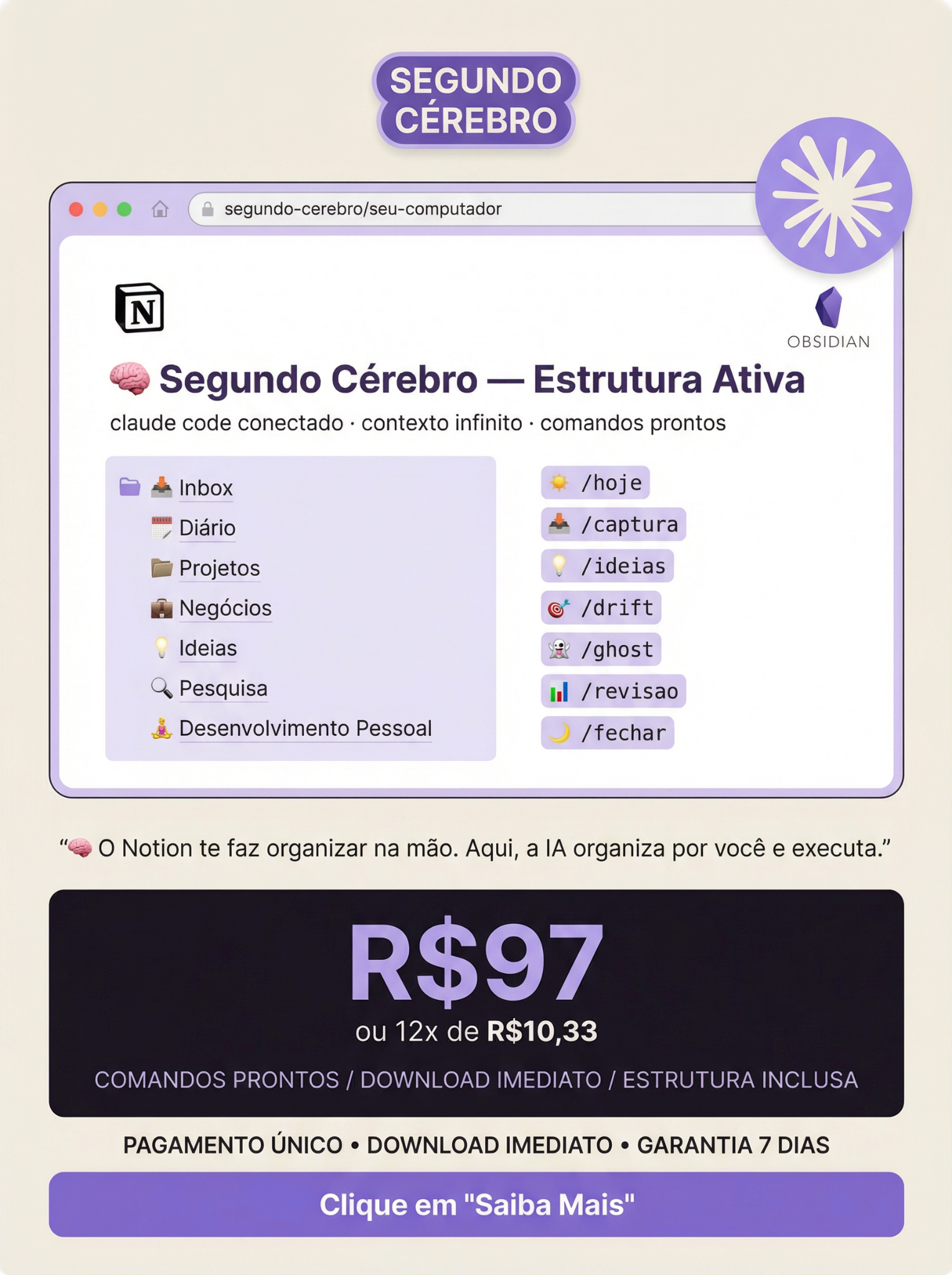 Vinícius Guimarães Facebook ad: Segundo Cérebro