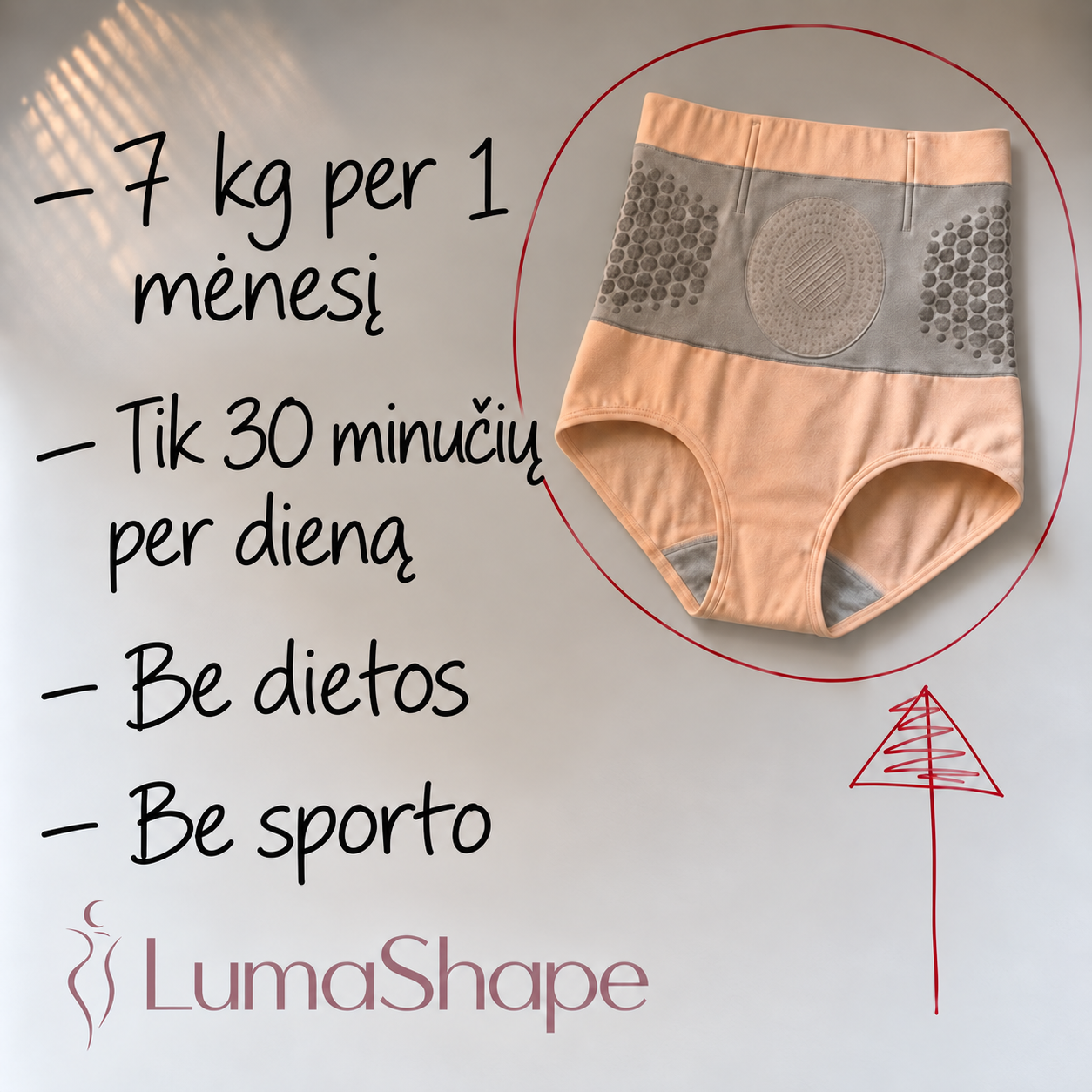 Lumashape Facebook ad: Glotnesnis siluetas. Daugiau pasitikėjimo.