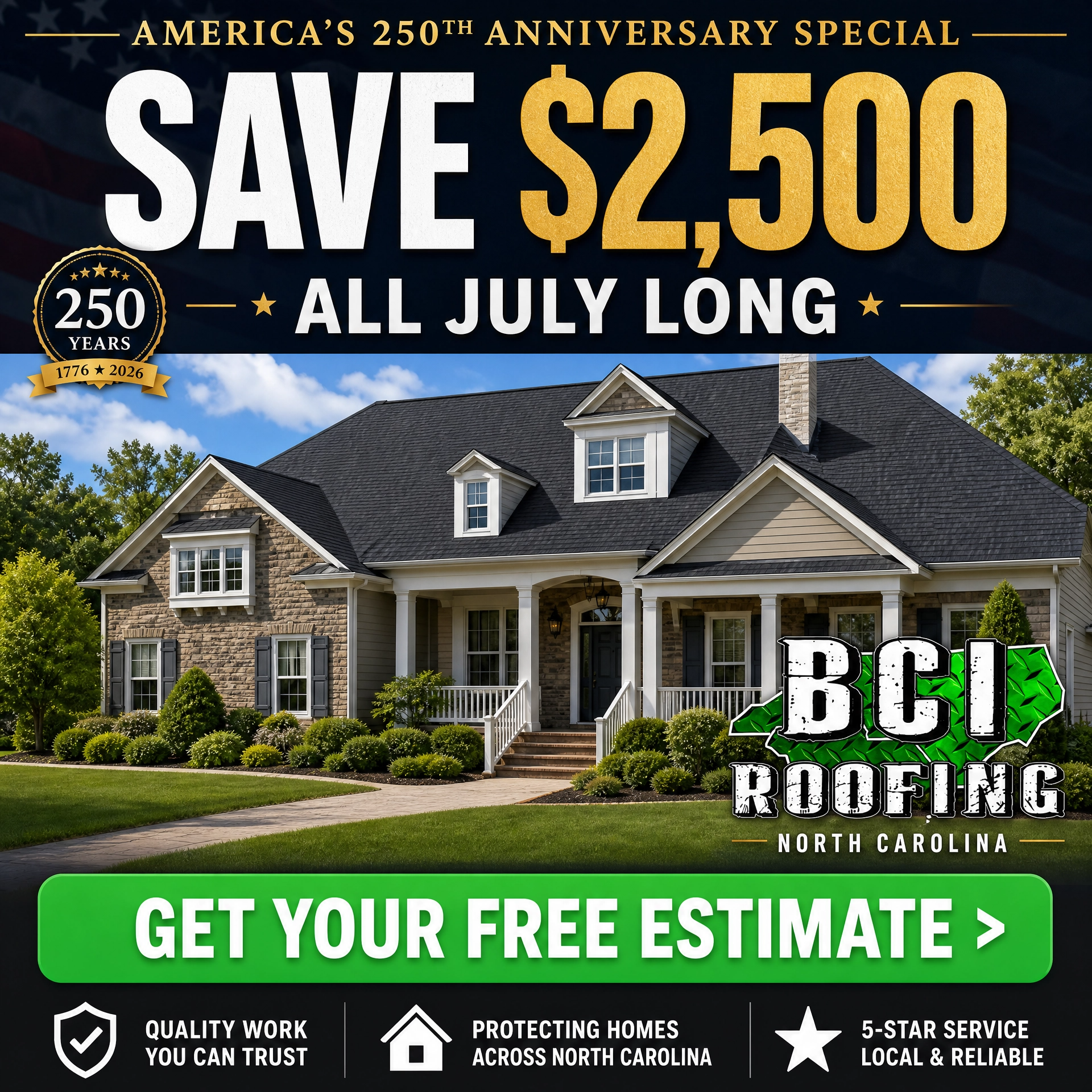 BCI Metal Roofing Facebook ad
