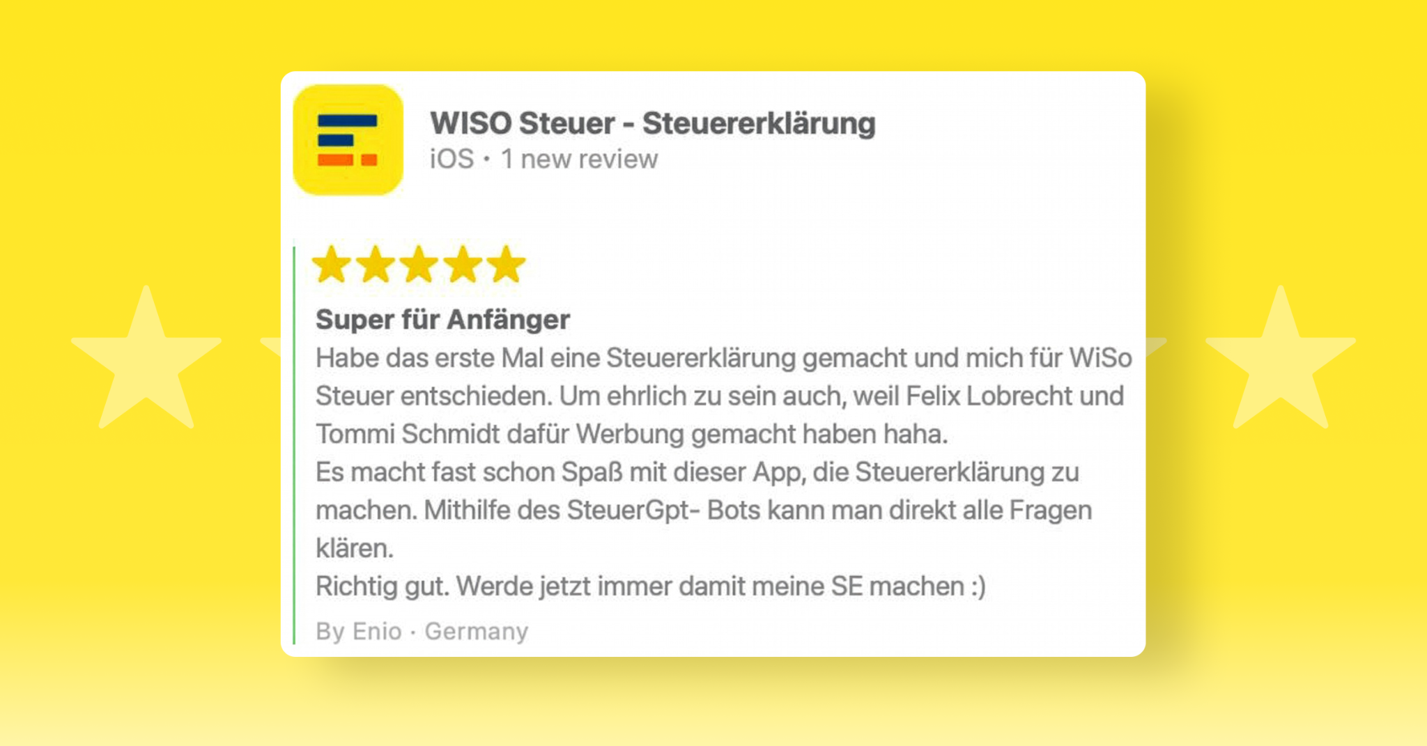 WISO Steuer Facebook ad