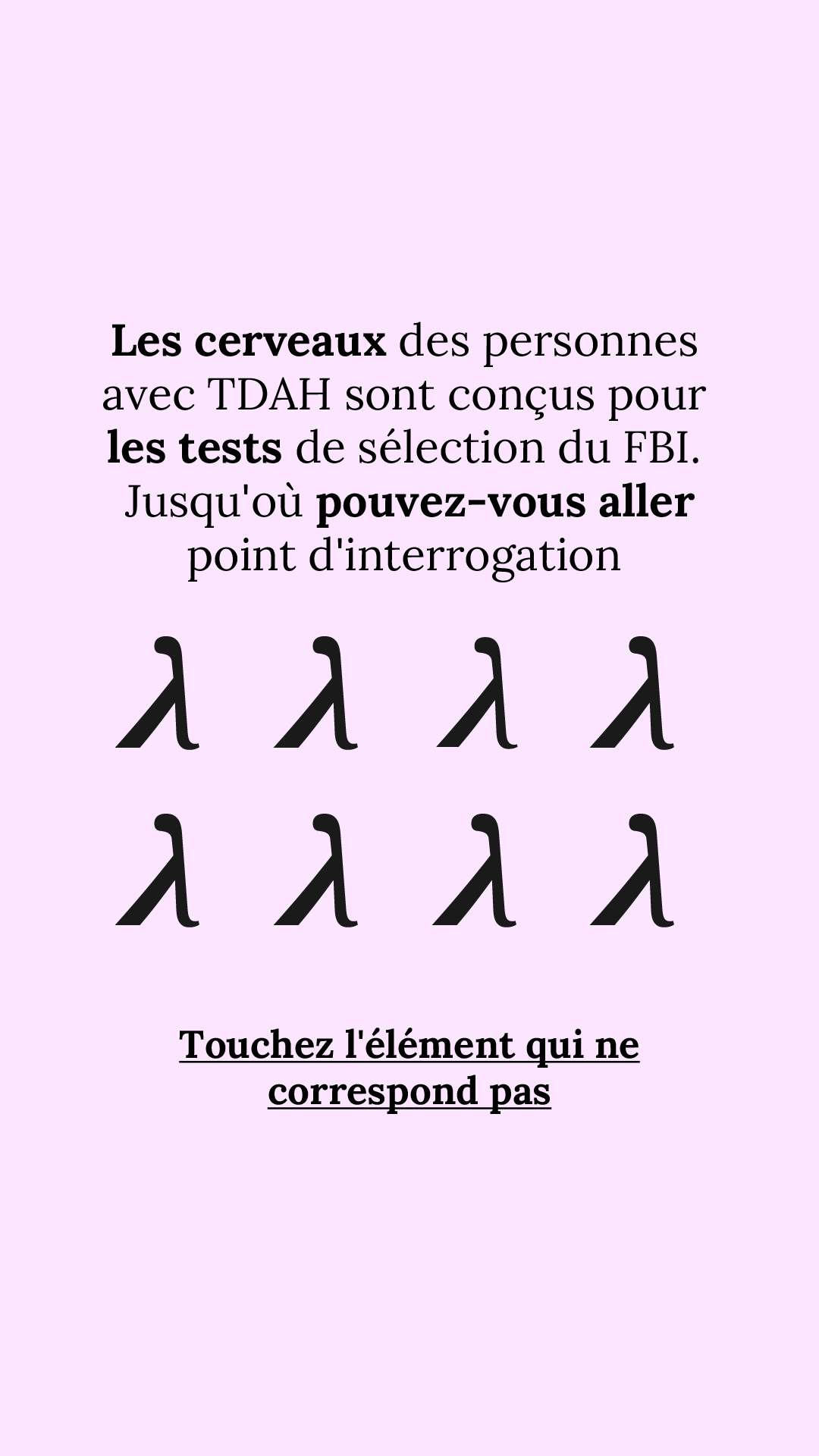 International IQ test Facebook ad