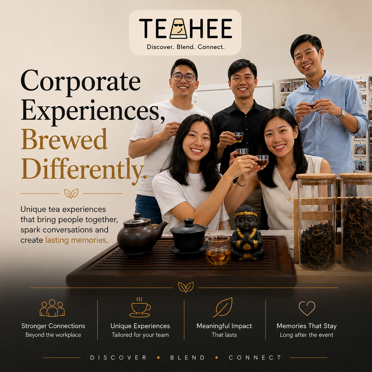Teahee SG Facebook ad: Looking for something different for your next team…