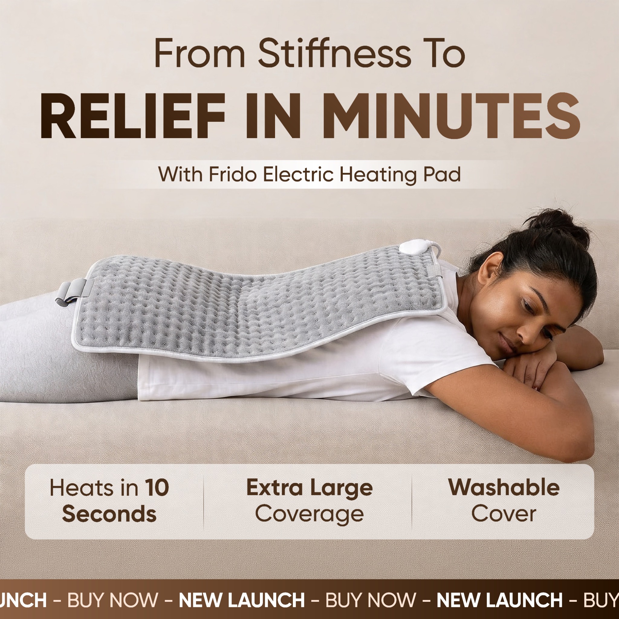 Frido Facebook ad: From Stiffness to Ease in Minutes