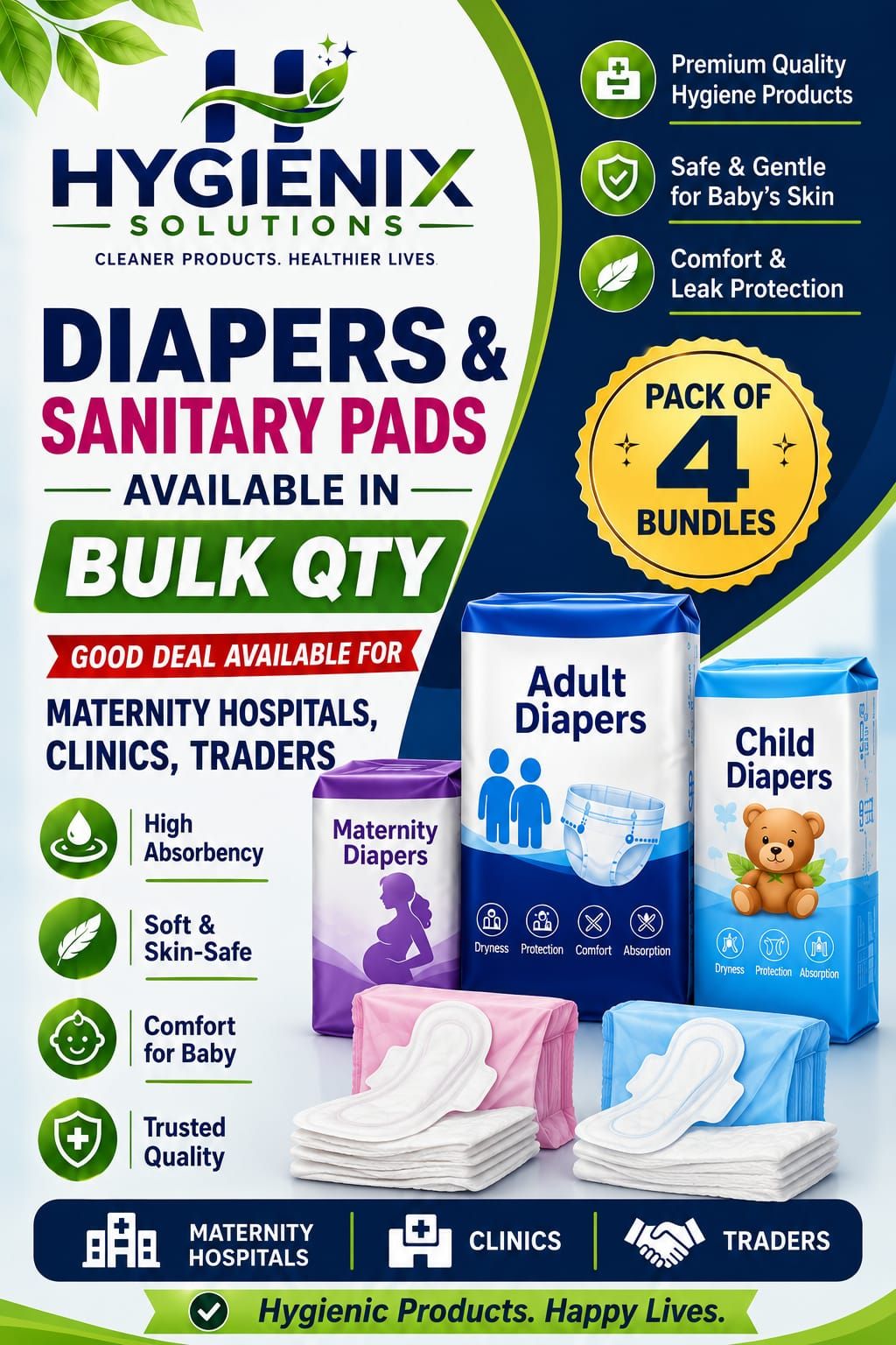 Pune Online Classifieds Facebook ad: Bulk Diapers & Sanitary Pads at Great Deals!