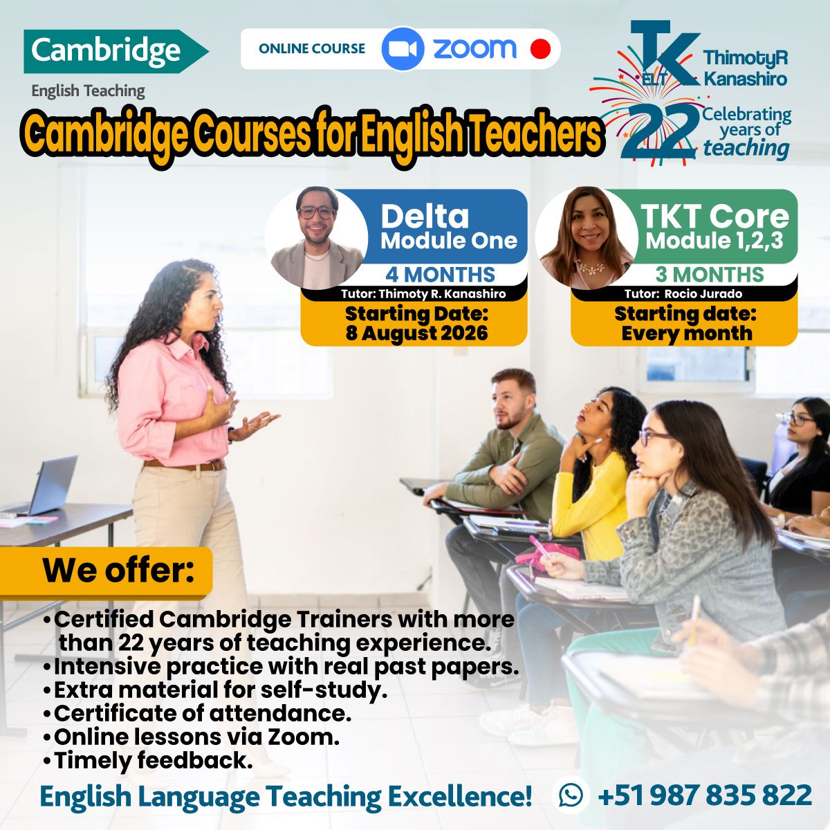 Thimoty R Kanashiro ELT Facebook ad: Pass your Cambridge exam to obtain an international…