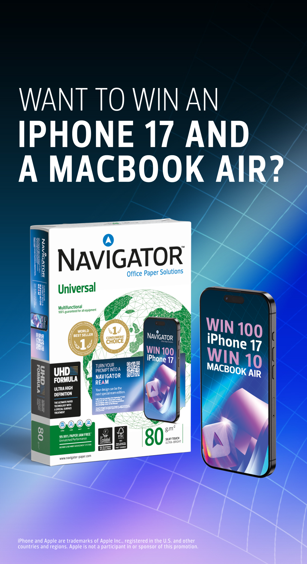 Navigator Paper Facebook ad: Navigator, Turn your prompt into a Navigator ream