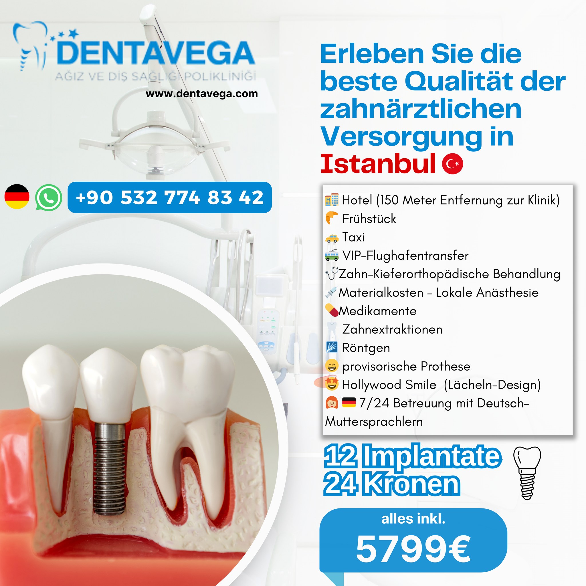 Poliklinik für Implantologie und Zahnästhetik Facebook ad: **Entdecken Sie die beste zahnärztliche Versorgung in…