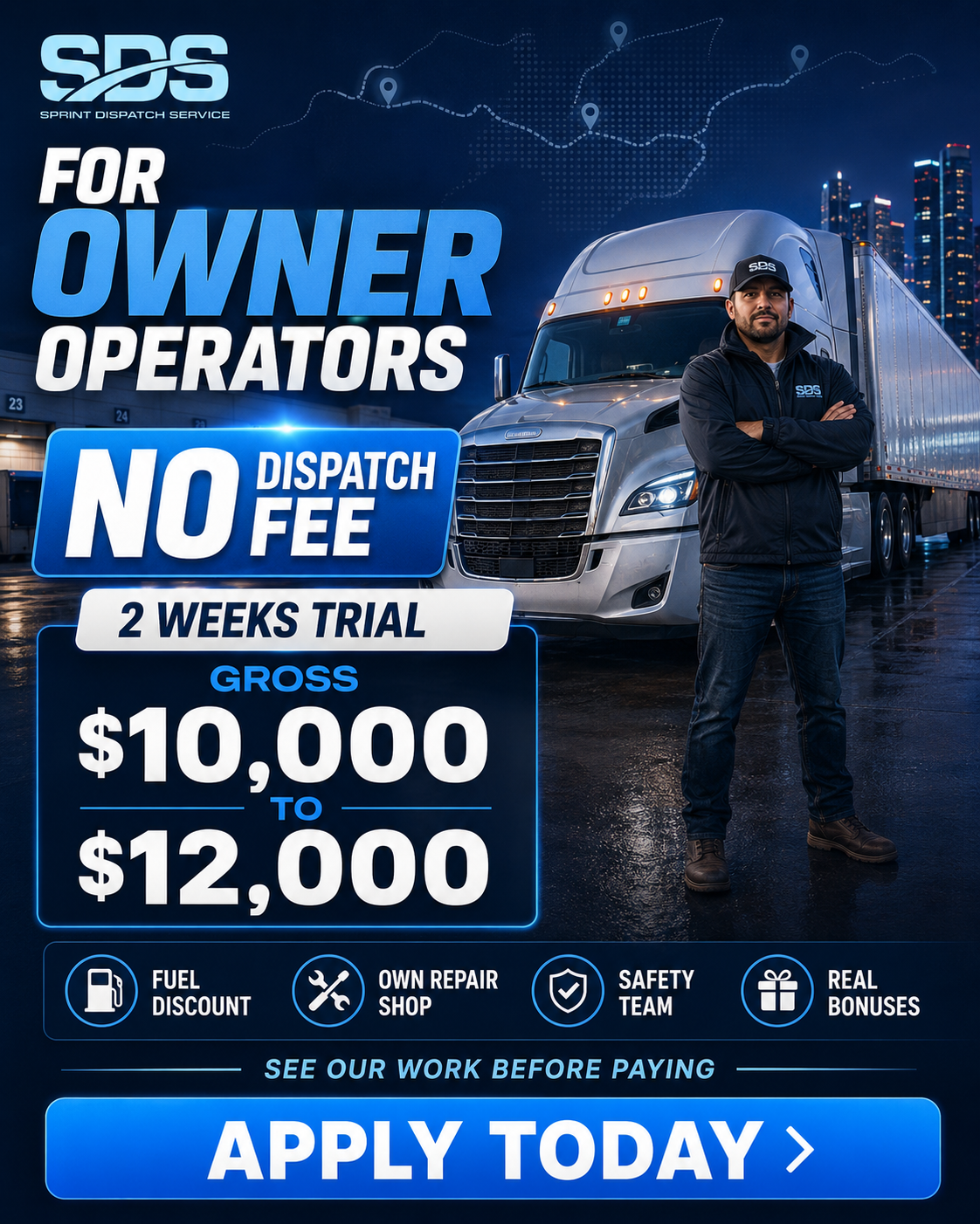 Sprint Dispatch Service Facebook ad from May 17, 2026