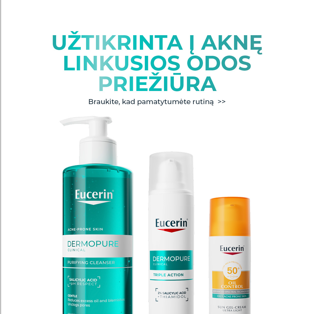 Eucerin Lietuva Facebook ad: Aknė yra dažnai pasitaikanti odos būklė, paveikianti…