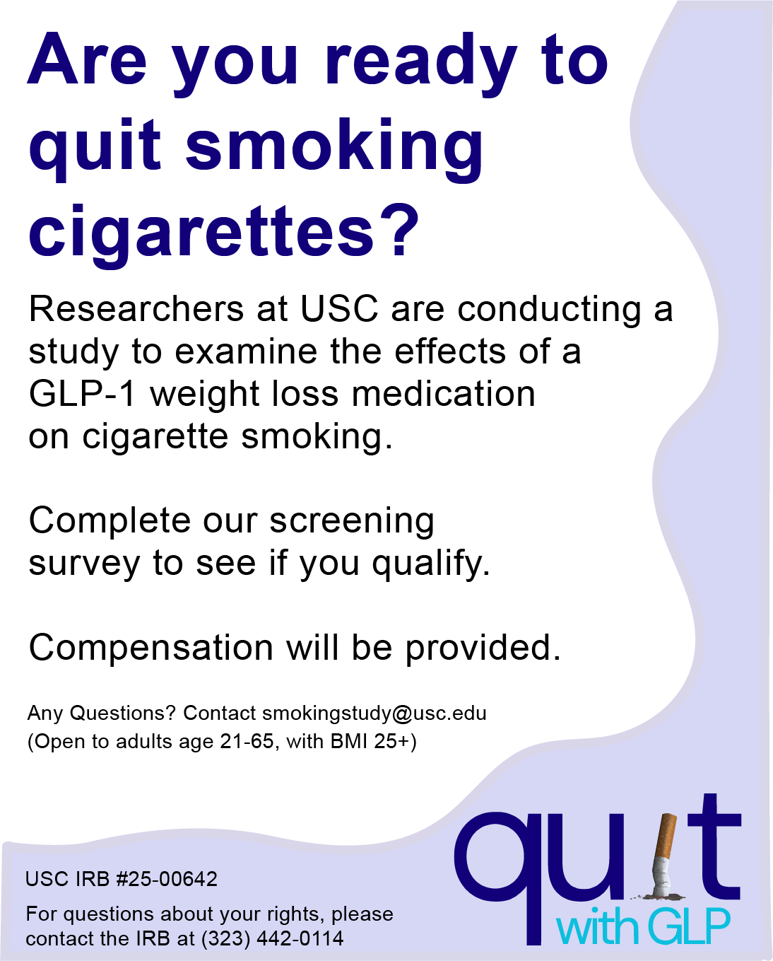 USC BARLab Facebook ad: GLP-1 Smoking Treatment Study