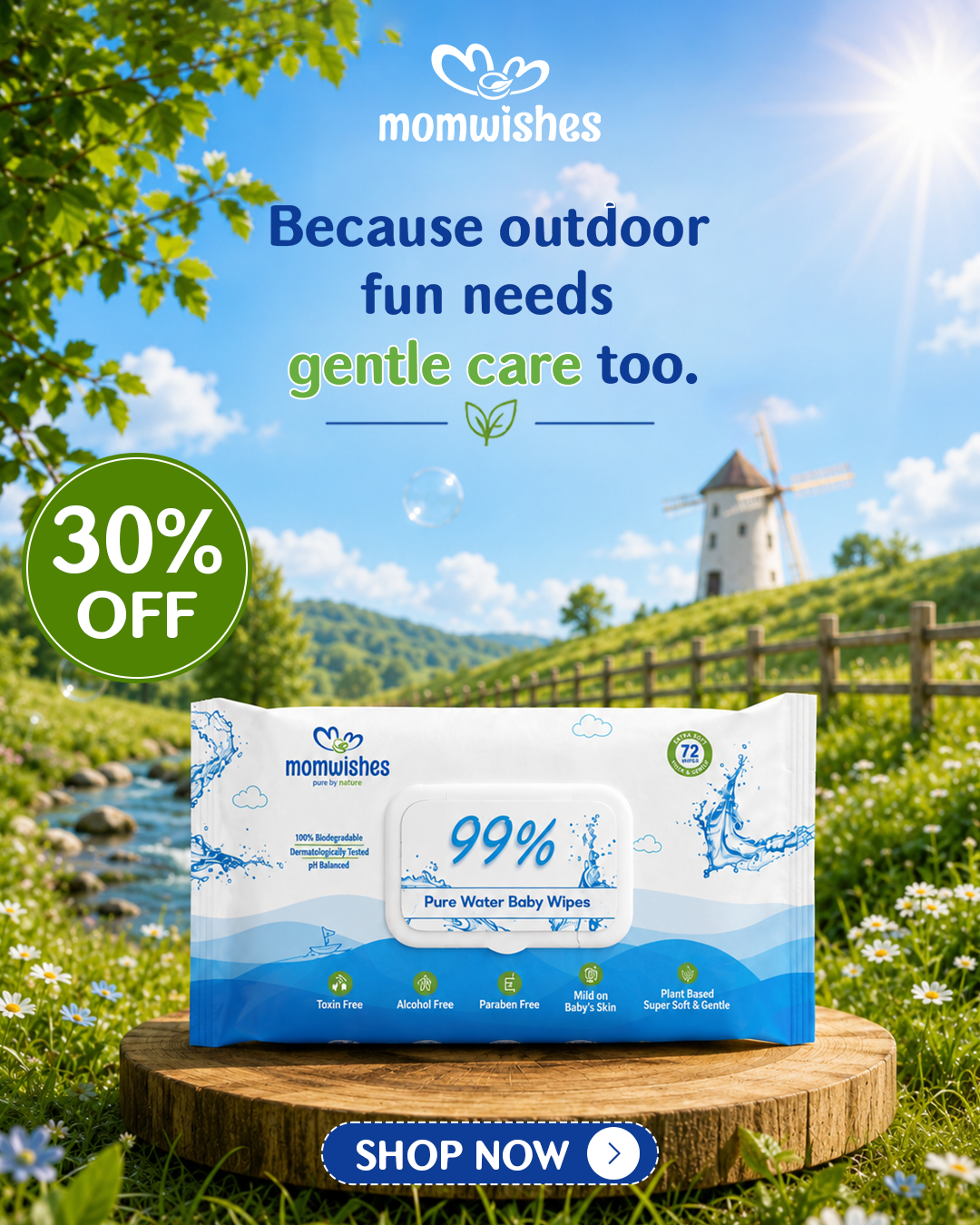 MomWishes Facebook ad: Get 30% OFF combo