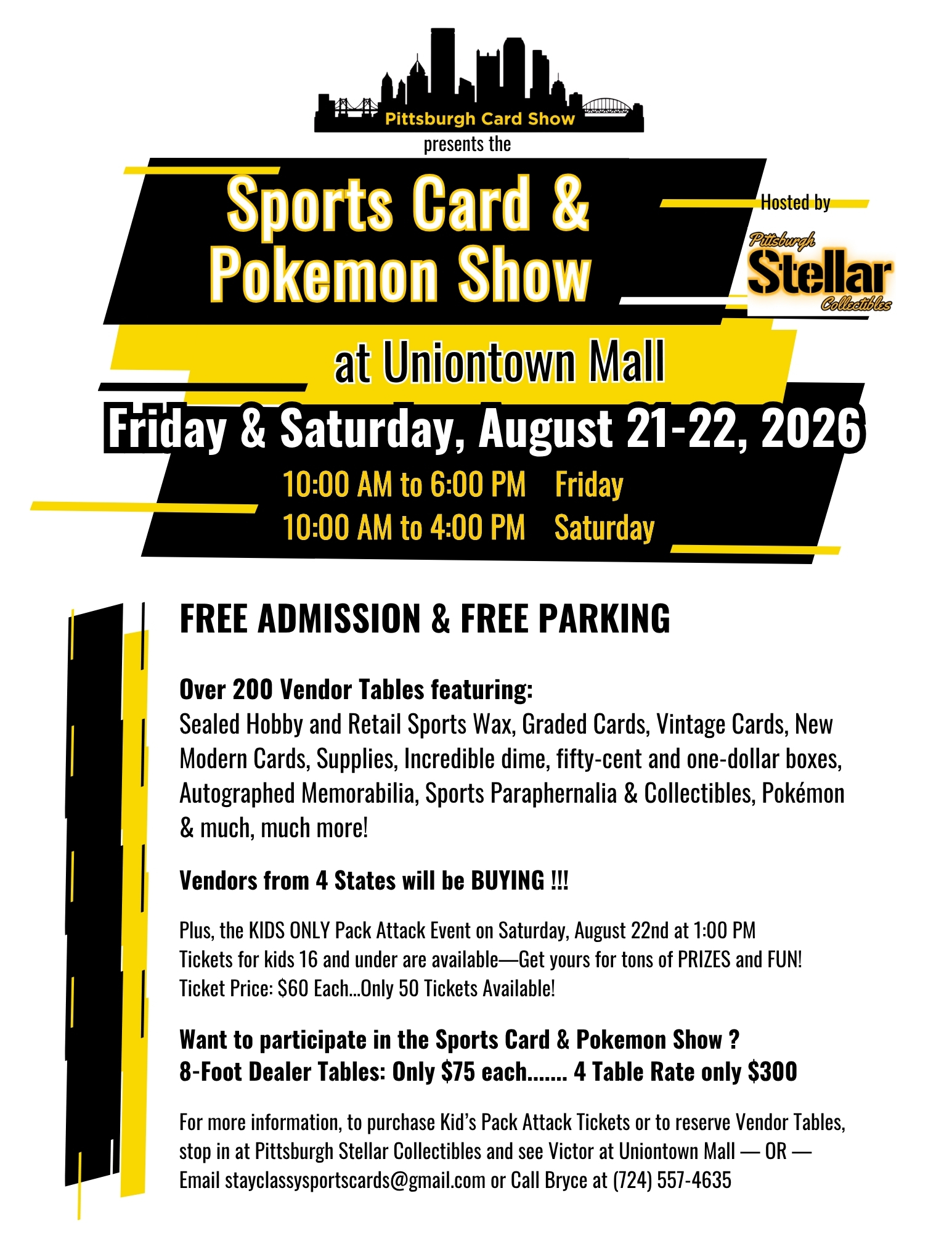 Pittsburgh Card Show Facebook ad: Sports Cards, Sports Collectibles, Pokémon & TCG SUPER…