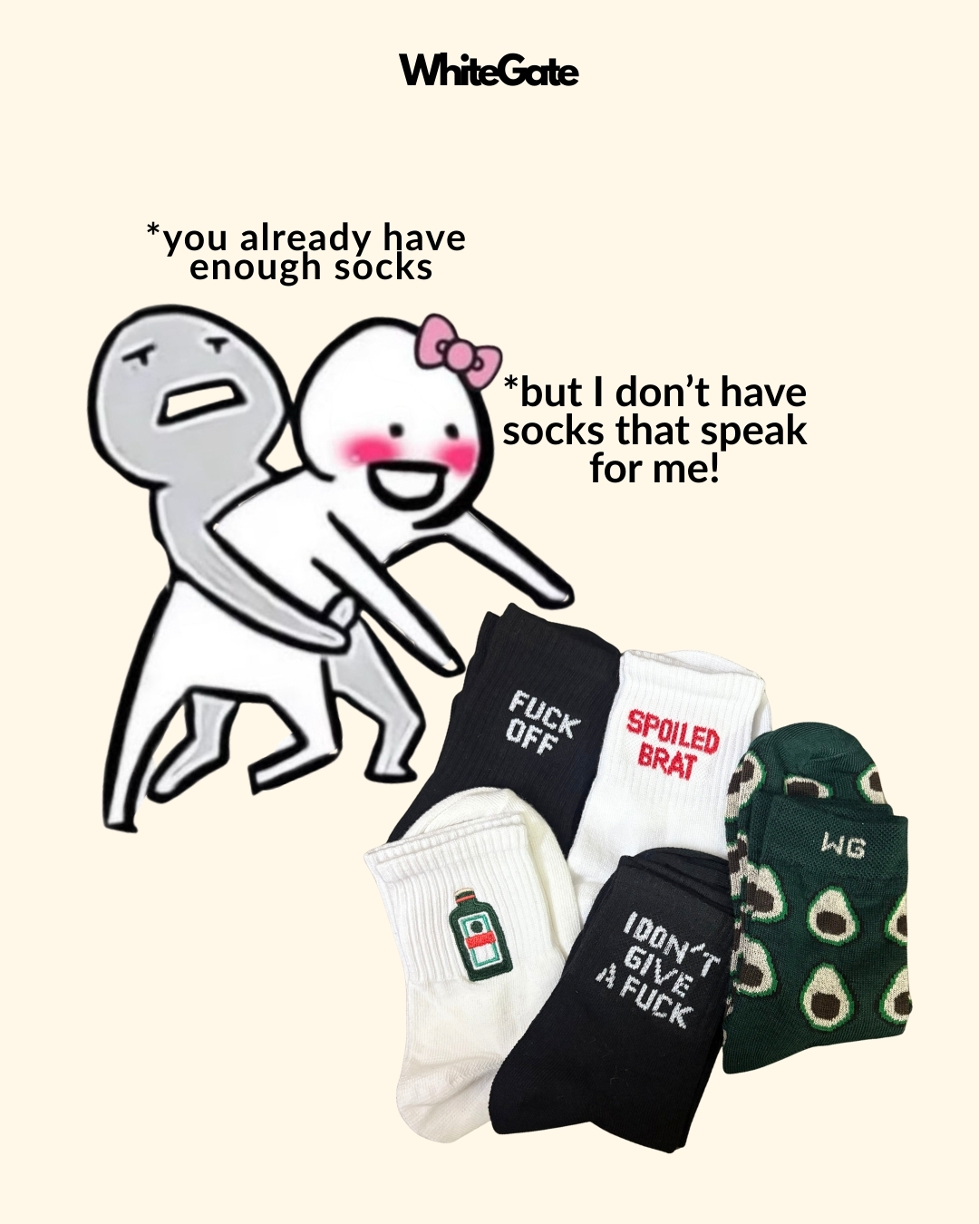 Whitegate.co.in Facebook ad: Level Up Your Sock Game