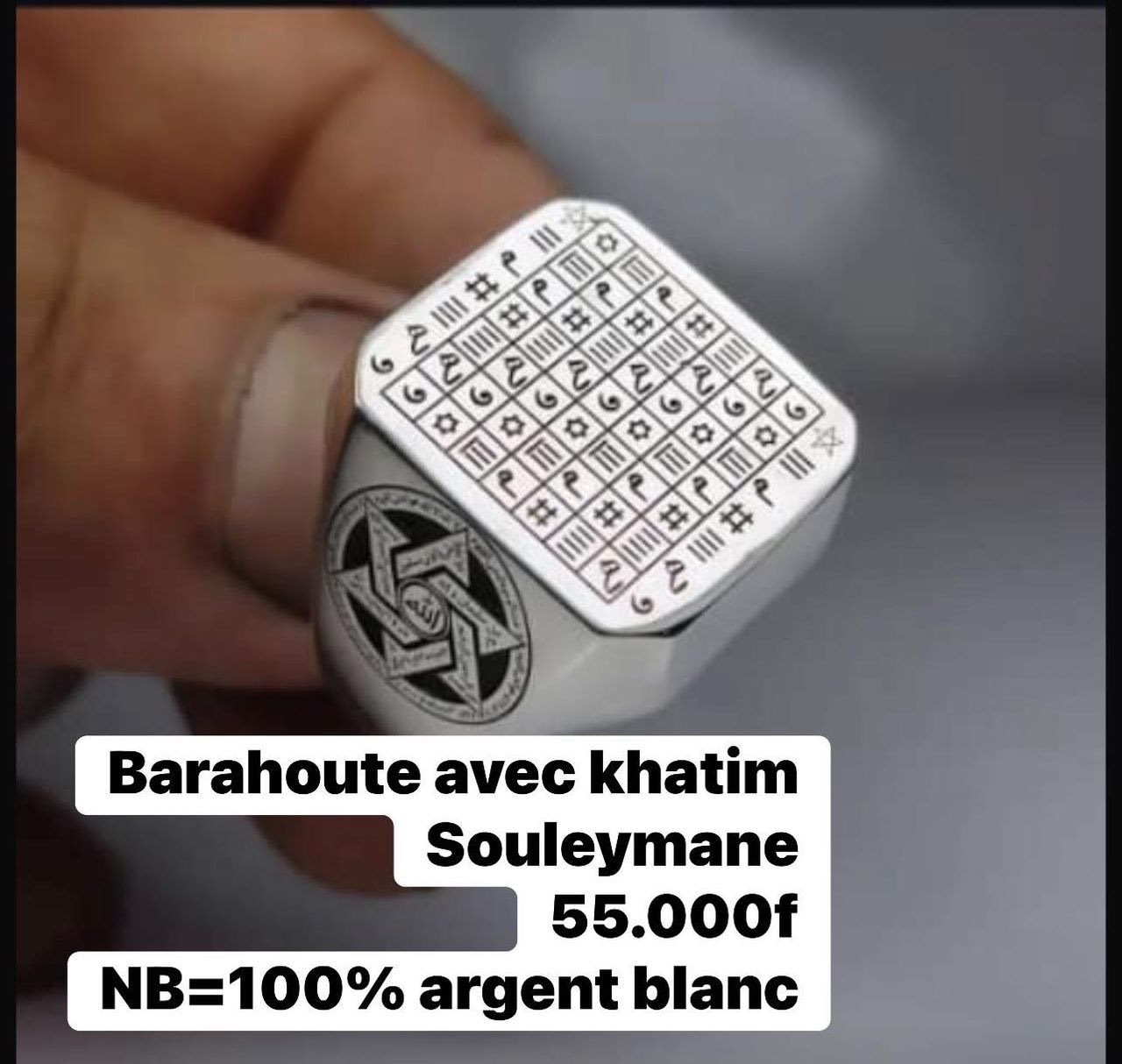 Argent blanc Facebook ad: NOUVEAUX ARRIVAGE ARGENT BLANC DISPONIBLE