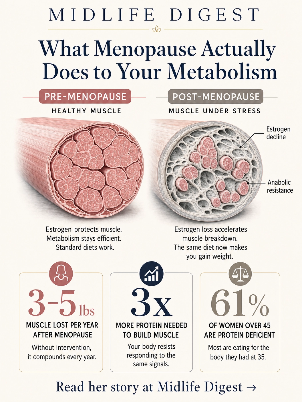 Midlife Digest Facebook ad: Ladies eating 1200 calories or less. Read this