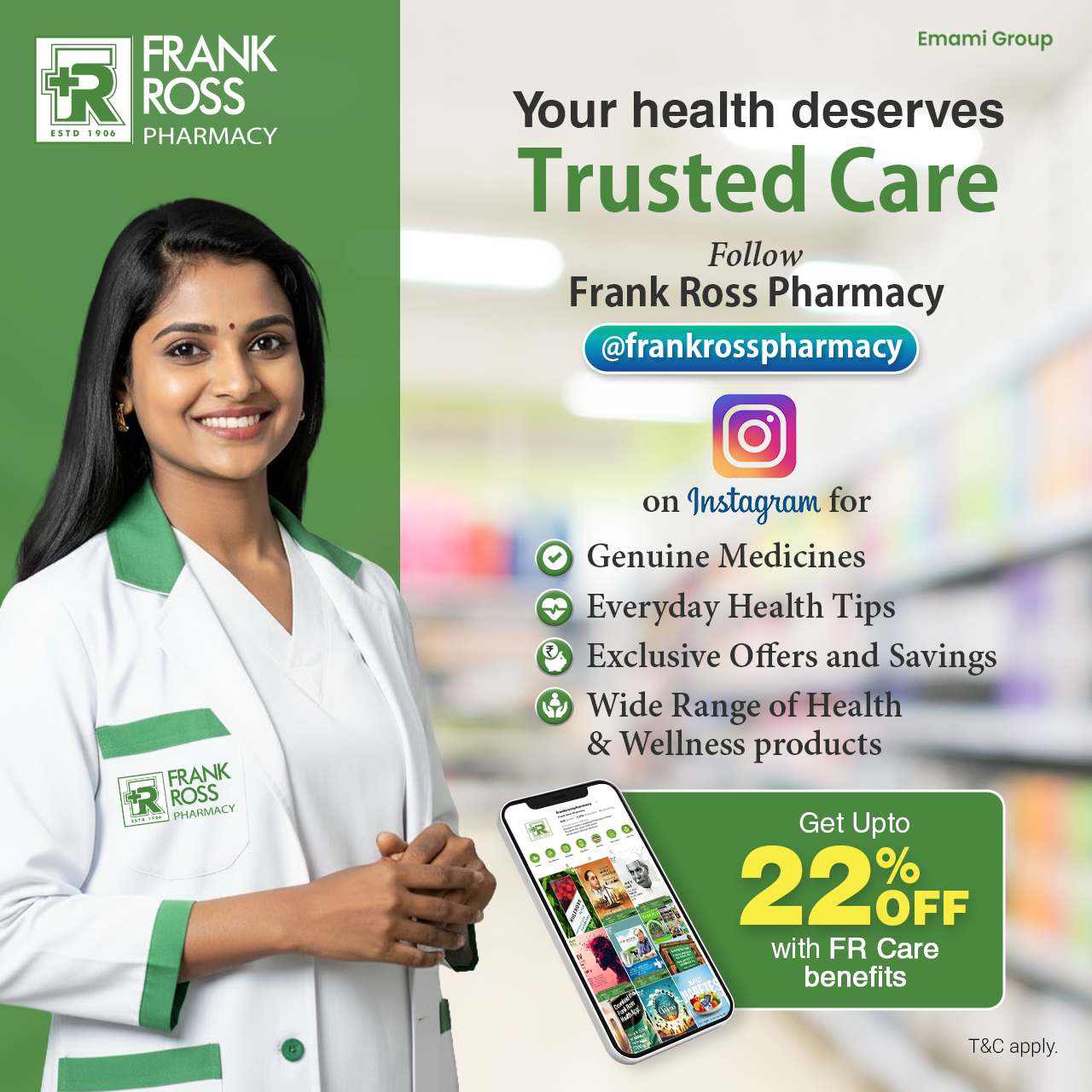 Frank Ross Pharmacy Facebook ad