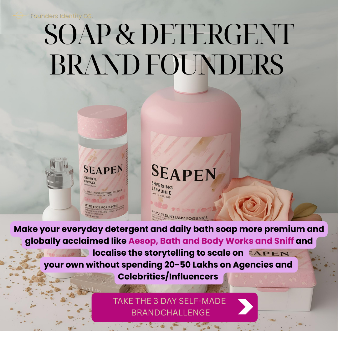 Founders Identity OS Facebook ad: Make the Next Bath & Body Works from India