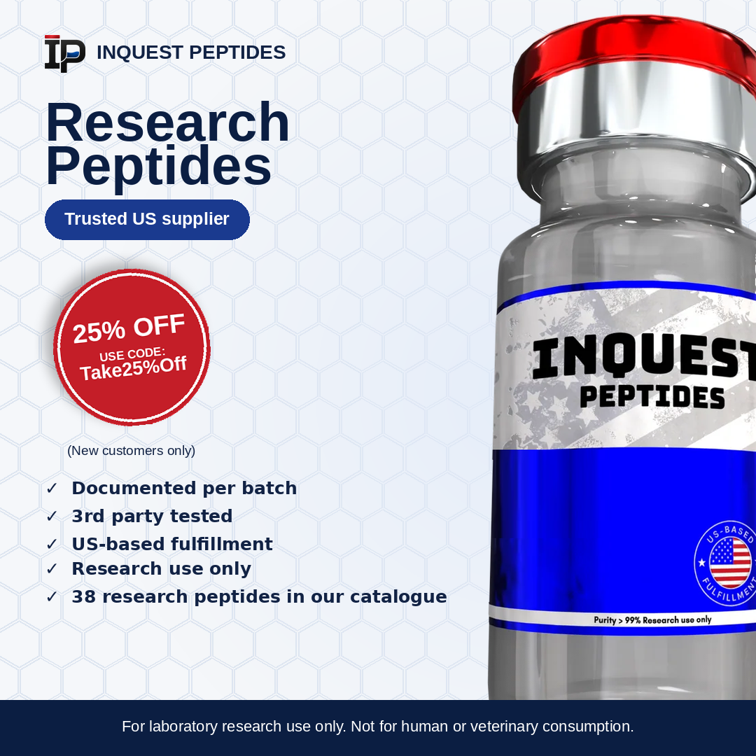 Inquest Pep Facebook ad: Trusted US Research Peptide Supplier