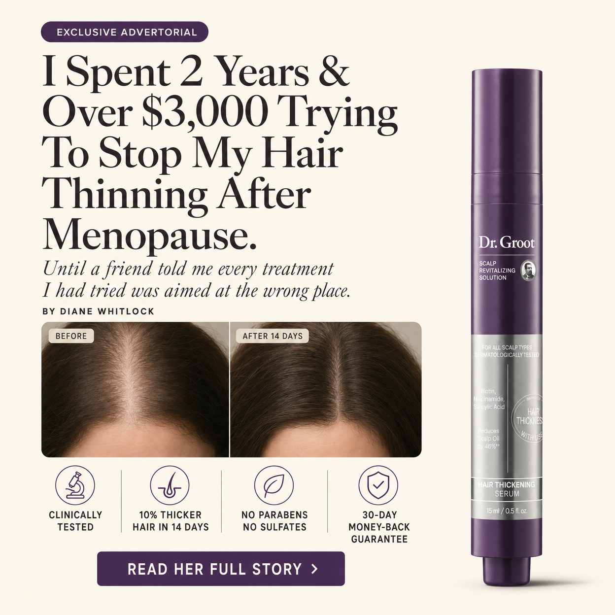Hair Solutions Facebook ad